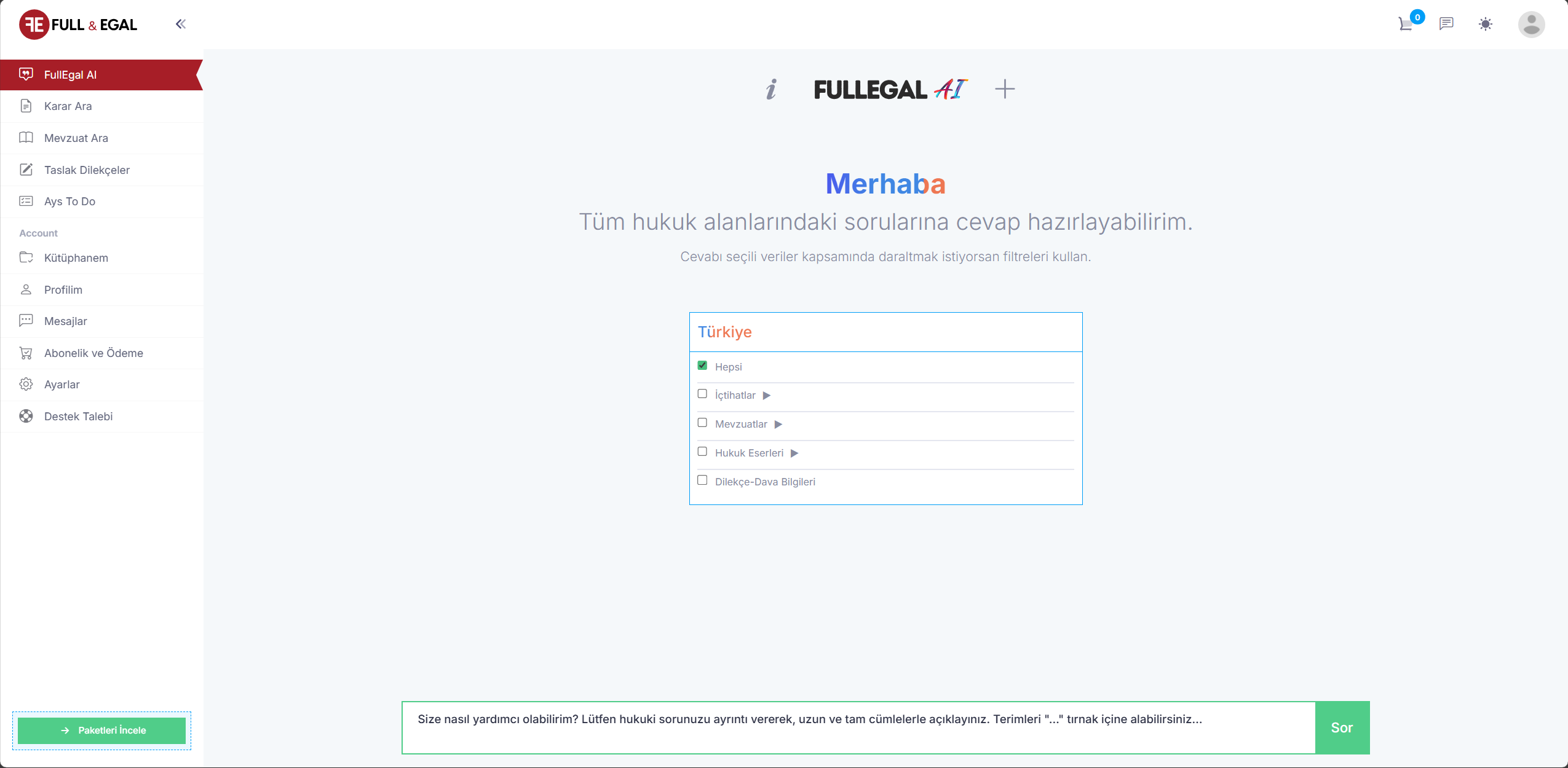 Fullegal AI; Hukukçu Yapay Zeka Fullegal AI; Hukukçu Yapay Zeka