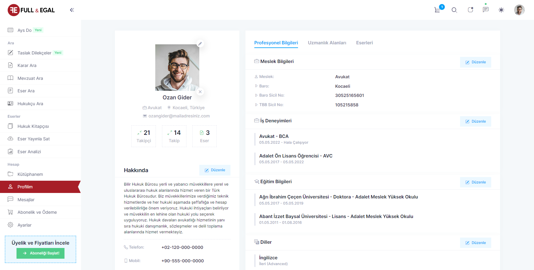 Profil CV Profil CV
