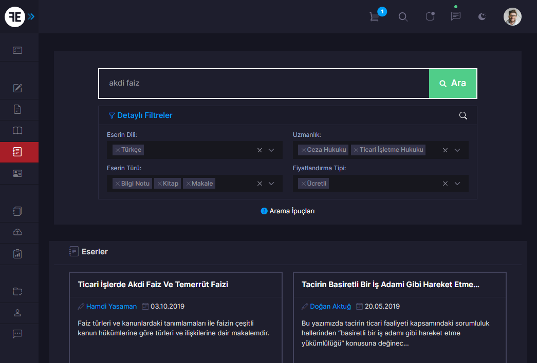 Uzmanlık Kategorileri