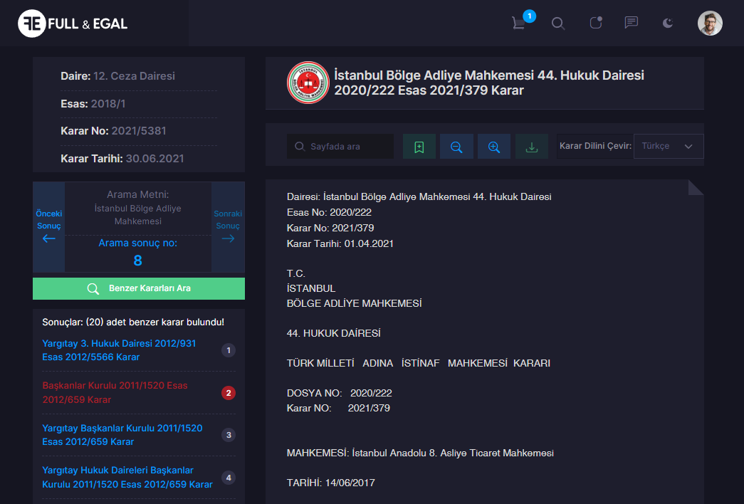 Mevzuat Bağlantısı ve İlişkili Mevzuatlar